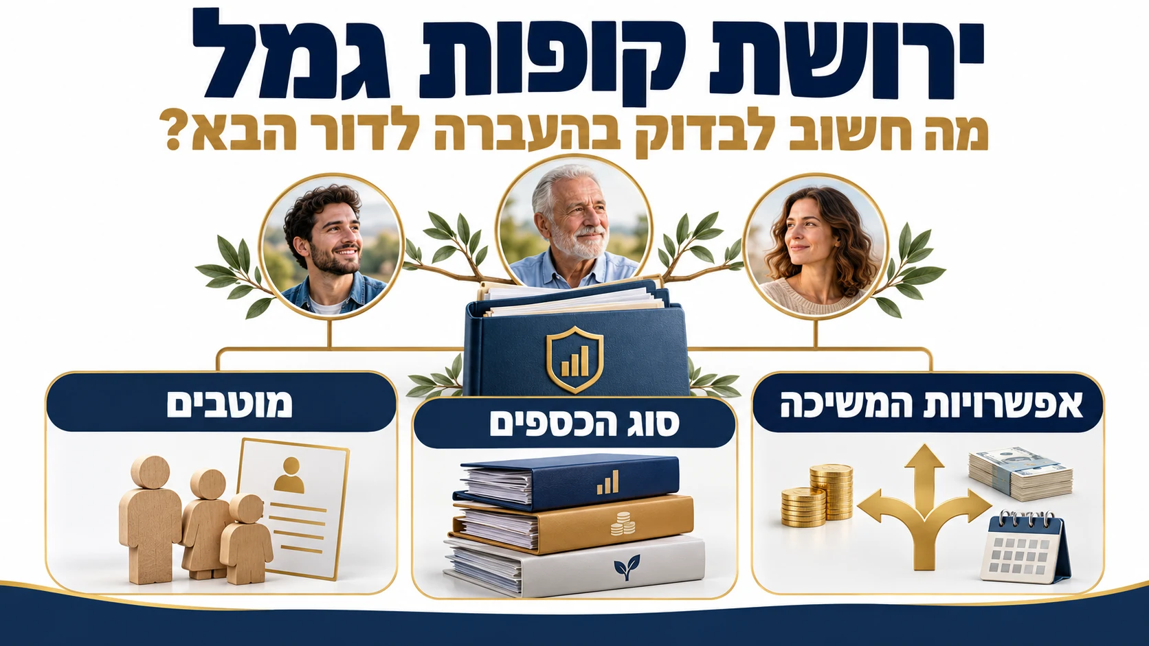 ירושת קופות גמל: מוטבים, סוג הכספים ואפשרויות המשיכה